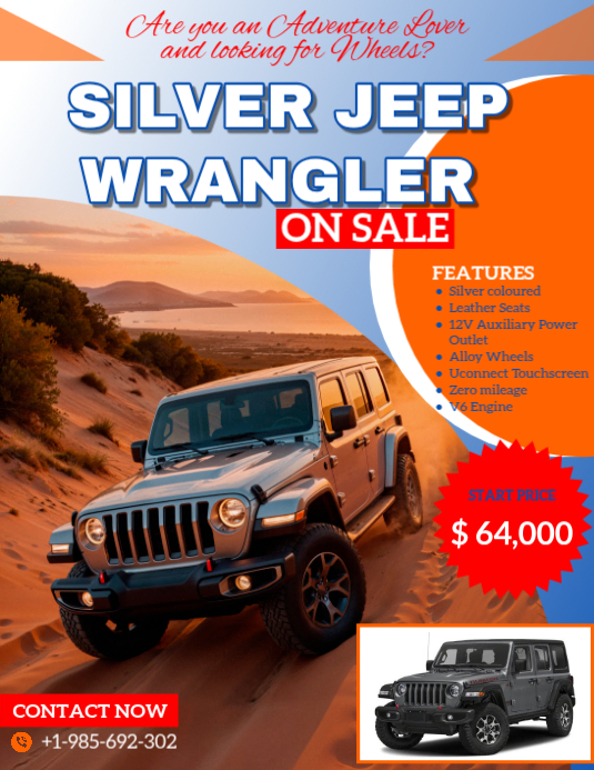 Red Jeep Wrangler Sale Flyers Template | PosterMyWall
