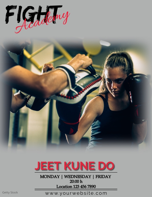 Jeet kune do Flyer (US Letter) template