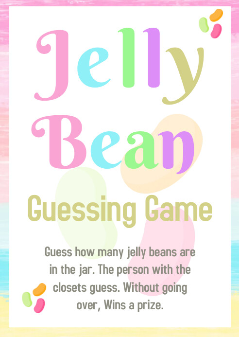Jelly Bean Guessing Game Template PosterMyWall