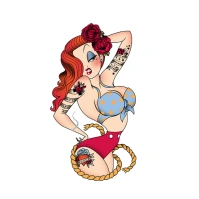 Jessica Rabbit Illustration Logo template