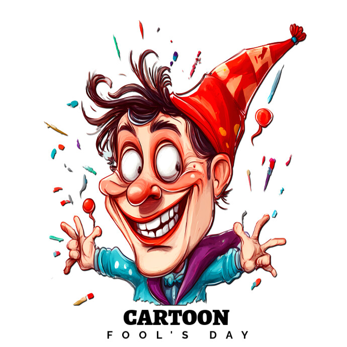 Copy of Jester Cartoon Face Fool's Day Logo mascot | PosterMyWall