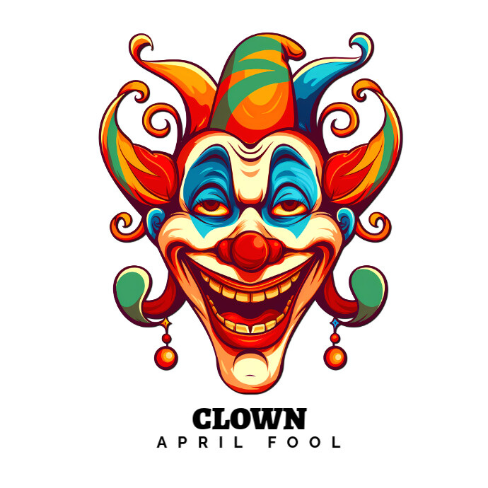 Jester Clown April Fool Carnival Mascot Logo template