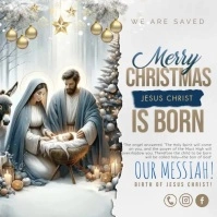 Jesus Christ Is born Square (1:1) template