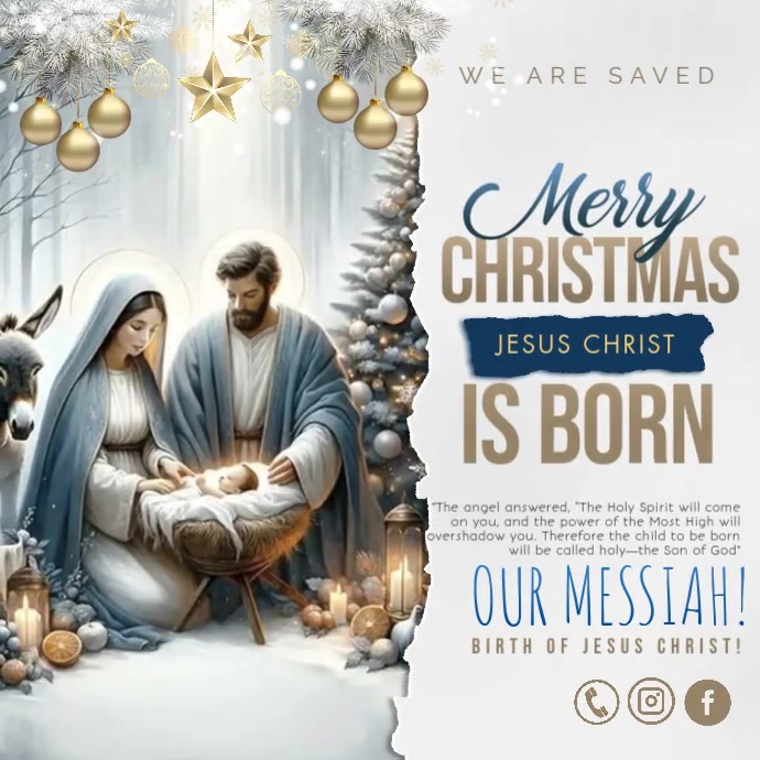 Jesus Christ Is born Template | PosterMyWall