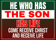 Jesus Gives Life Placard A3 template