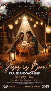 Jesus Is Born Instagram Story template