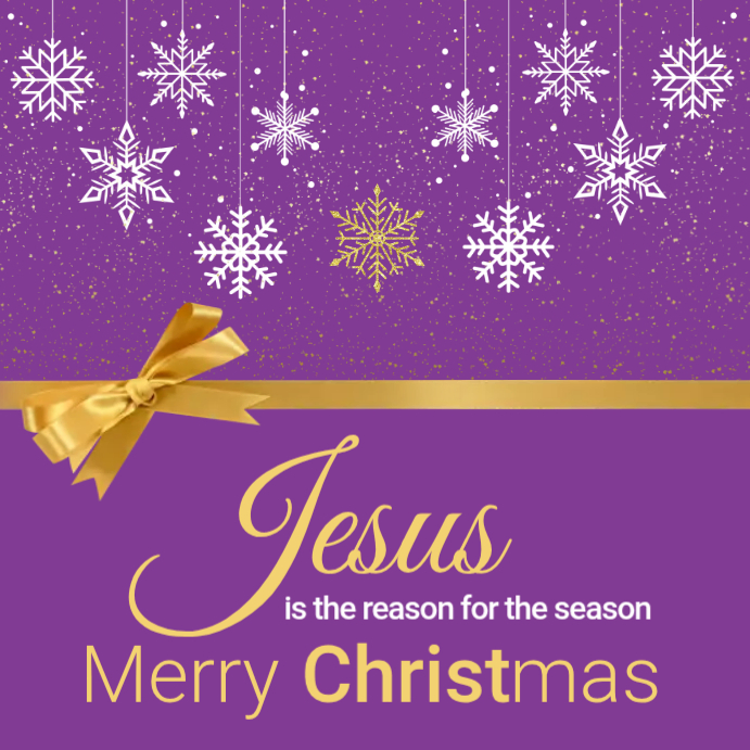 Jesus is the reason in Regal Purple Instagram Post template