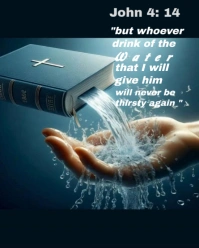 Jesus is the water of life Instagram Portrait template