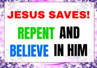 Jesus Saves Placard A2 template