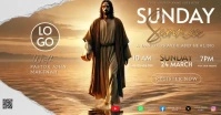 Jesus walking on water video template ad Facebook Shared Image
