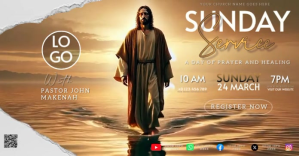棕色 Church Service Facebook Shared Image Template