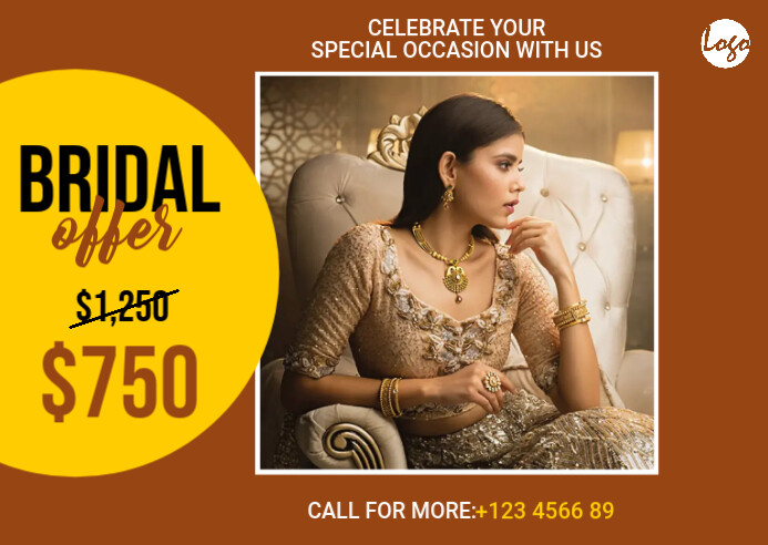 Jewellery Offer Post Card Postal template