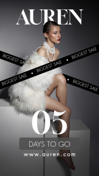 Brown Fashion Sale Countdown Instagram Story Template - Page 1