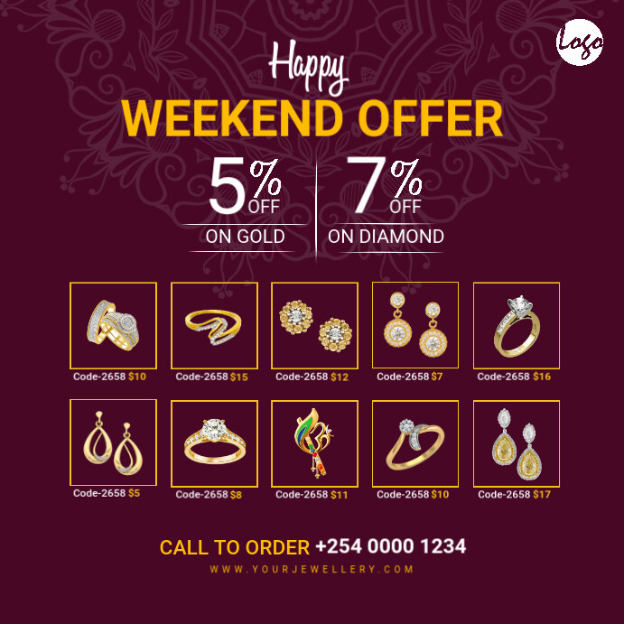 Jewellery social media post Template PosterMyWall