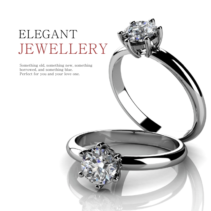 JEWELLERY DIAMOND RING BEAUTY TEMPLATE Instagram Post