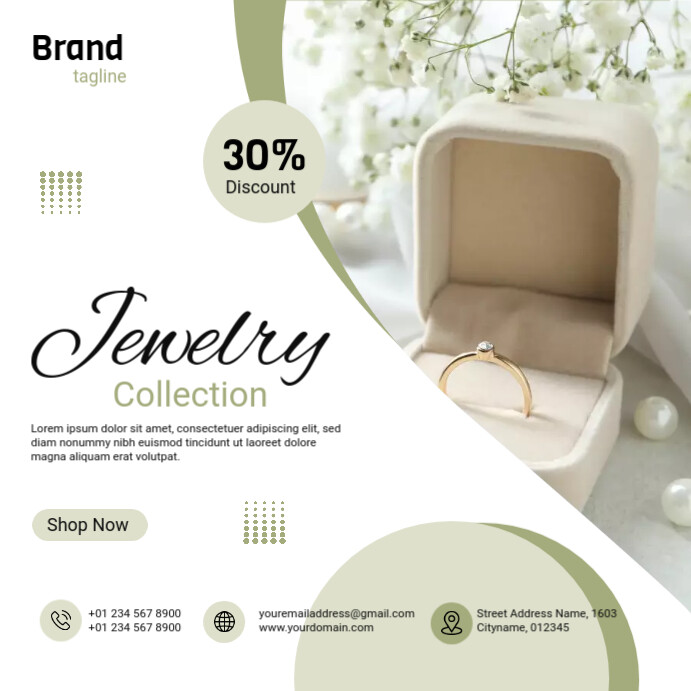 Jewelry social media instagram post Template | PosterMyWall