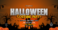Naranja Halloween Costume Party Facebook begivenhed cover Template
