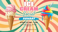 Jingga Ceria Ice Cream Social Event Pos Twitter Video template
