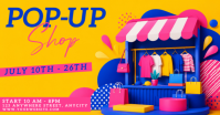 Orange Pop-Up Shop Facebook Shared Image Template