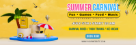 Jingga Ceria Summer Carnival Tajuk Twitter Twitter-header template