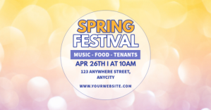 Jingga Gradien Spring Festival Gambar Bersama Facebook template