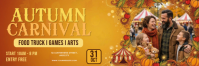 橙色 Autumn Carnival Twitter-header Template