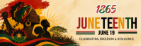 Jingga Ilustratif Juneteenth Celebration Tajuk Twitter Twitter-header template