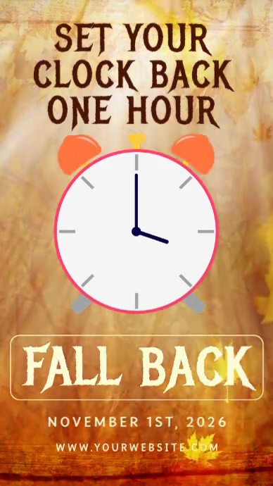 Jingga Vintage Daylight Saving Time Reminder Reel Instagram Video ...
