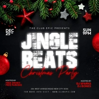 Jingle beats christmas party template Instagram Post
