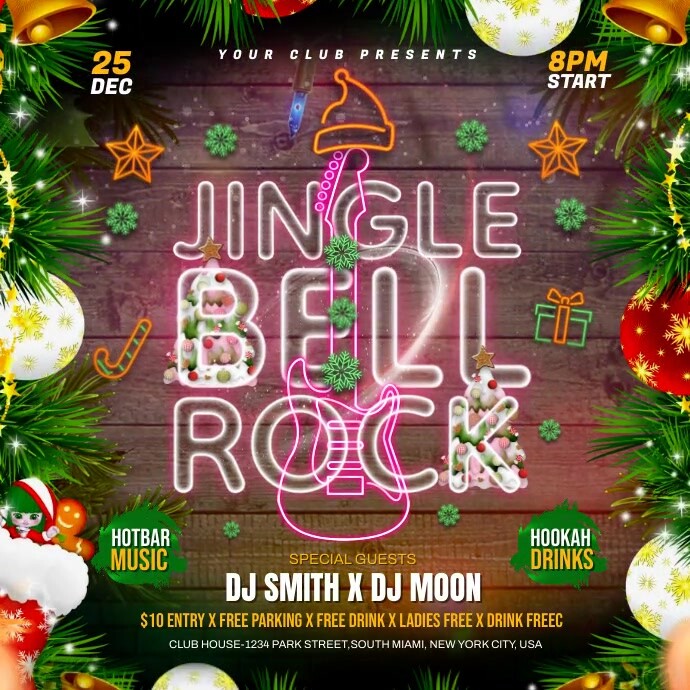 Jingle Bell Rock Christmas Template PosterMyWall