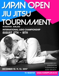 Jiu Jitsu Tournament Poster Template Pamflet (VSA Brief)