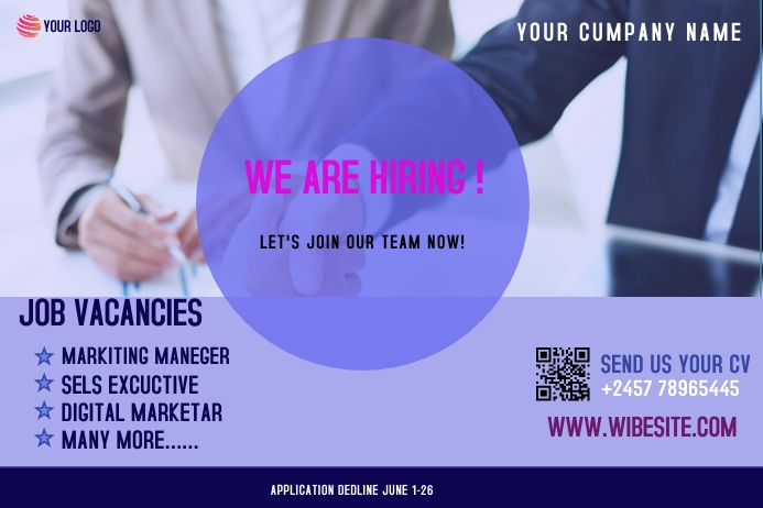 Job Add Graphics job ad Template | PosterMyWall