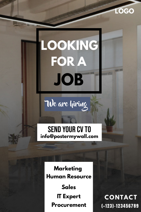 Job Advert Template | PosterMyWall