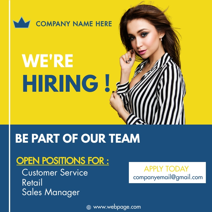 Job Advert Template | PosterMyWall