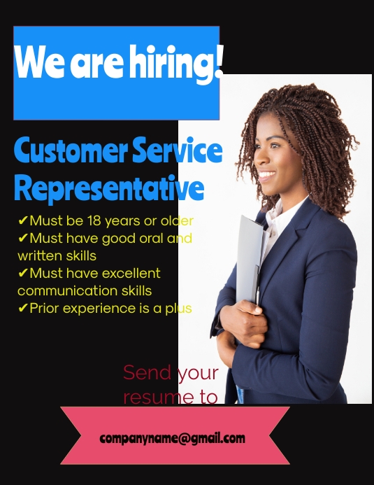 Sample Job Add Job Advertisement Templat | PosterMyWall