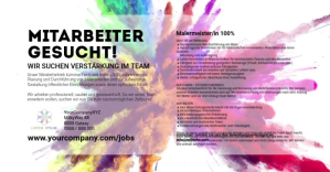 Job Advertisement Painter Banner cover Header Facebook-Anzeige template