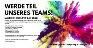 Job announcement Template Banner Cover Header Facebook-Anzeige