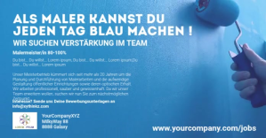 Job announcement Template Banner Cover Header Facebook-Anzeige