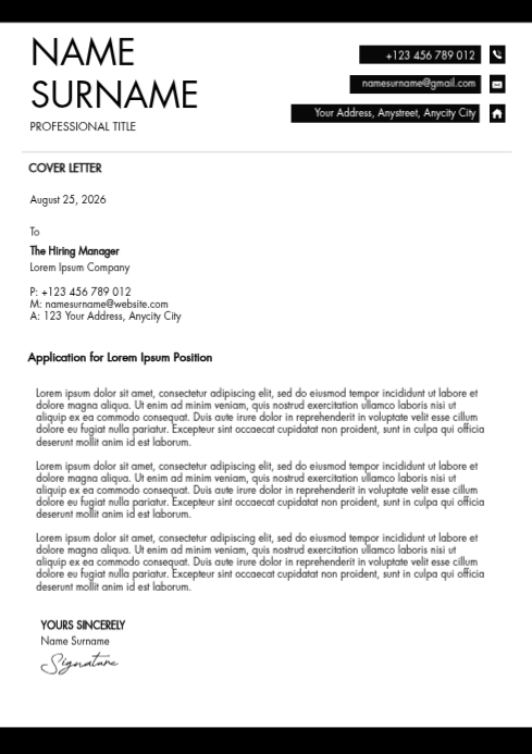 Copy of Job Application Cover letter | PosterMyWall