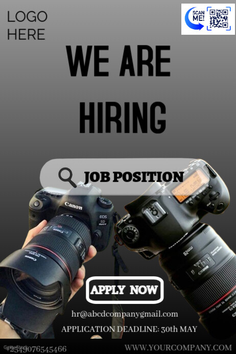 Job application Templat | PosterMyWall