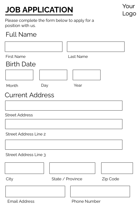 Copy of Job application template. | PosterMyWall