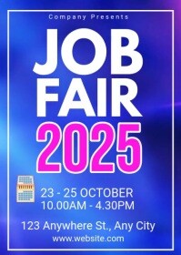 Job fair 2025 poster A6 template