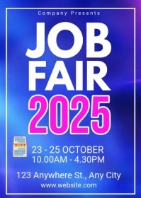 Job fair 2025 poster A6 template
