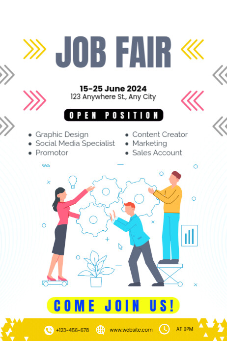 Job Fair Roster JOB FAIR Template | PosterMyWall