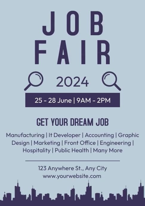 Job Fair Roster Job Fair Template | PosterMyWall