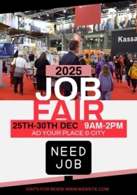 Job Fair Event Flyer A4 template
