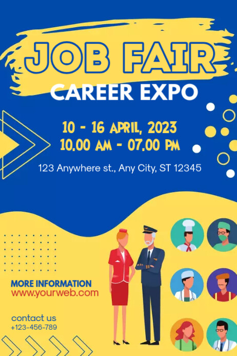 JOB FAIR EXPO POSTER Template | PosterMyWall