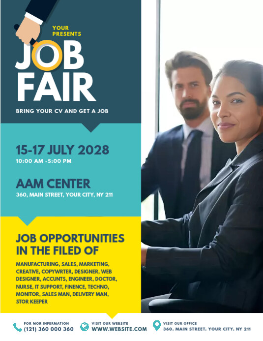 Job Fair Flyer Template PosterMyWall