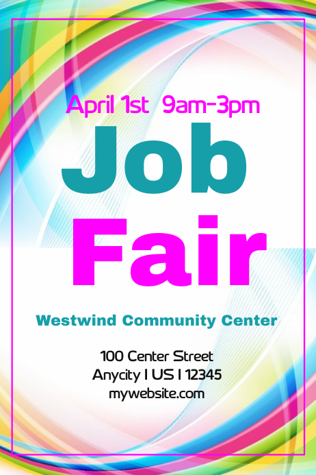 Sjabloon Job Fair Flyer Postermywall