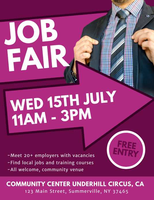 Copy of Job Fair Flyer Template PosterMyWall